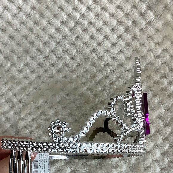 Silver 50th Birthday Tiara with Purple Accents - Picture 5 of 7